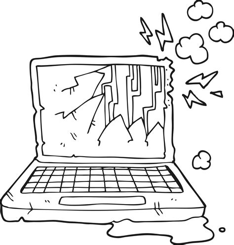 Broken Computer Screen Cartoon 的图像结果