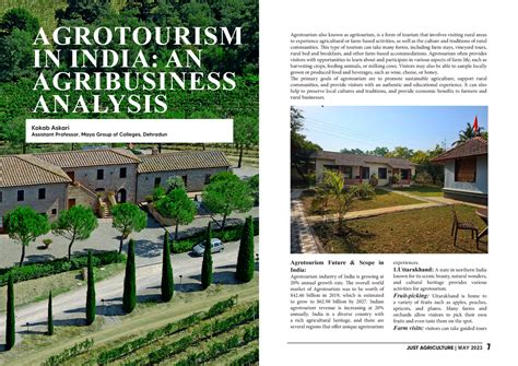 Agrotourism in India: An Agribusiness Analysis (001) - Studocu