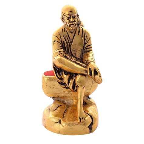 Buy EtsiBitsi Metal Gold sai Baba Murti, Sai Baba, Statue of Sai Baba ...