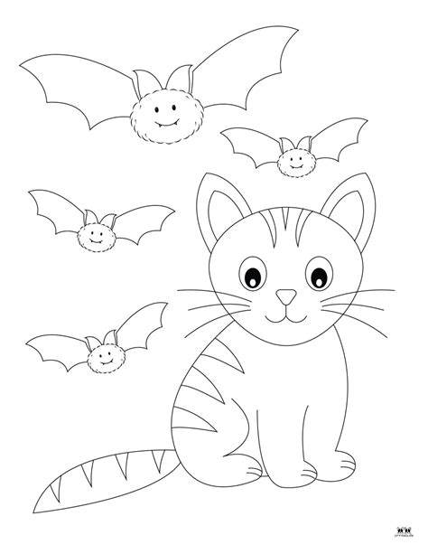Free Halloween Coloring Pages Cat