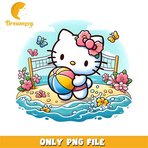 Hello Kitty Beach Volleyball PNG – DreamSVG Store