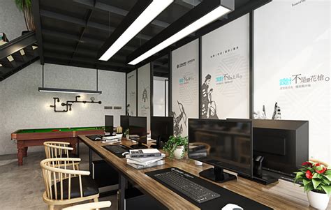 700平方工业风办公室装修设计案例效果图_岚禾办公空间设计