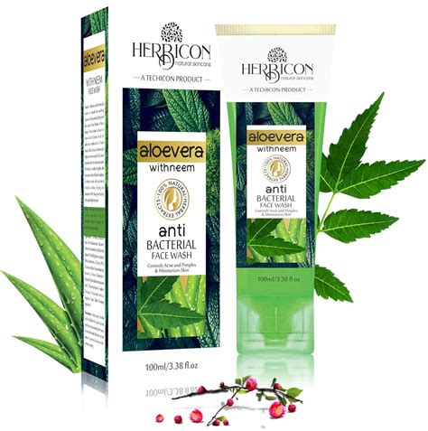 Herbicon Aloe Vera with Neem Anti Bacterial Face Wash with Vitamin E ...