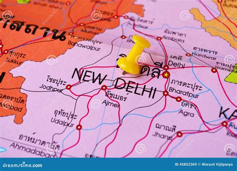 New Delhi Map Stock Photo - Image: 45852369