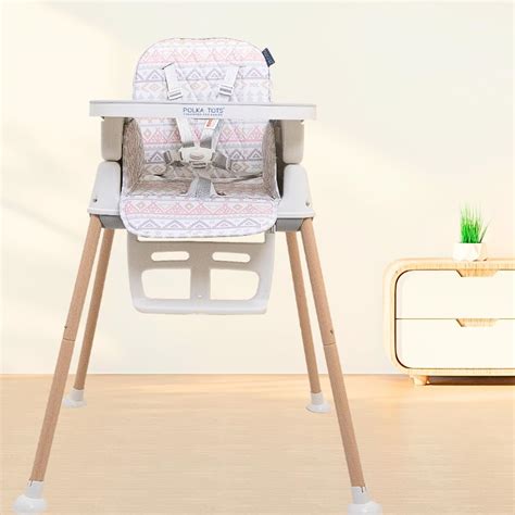 Buy POLKA TOTS Kids Grey Portable Baby Dinning Table High Chair with ...