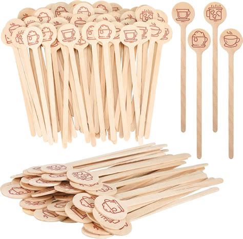 Amazon.com: 200 Pcs Wooden Coffee Stir Sticks 6 Inch Disposable Coffee ...