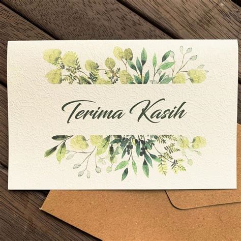 Jual 1 PACK Kartu Ucapan Terima Kasih Thank You Card plus Amplop Kraft ...