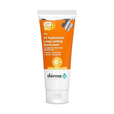 The Derma Co 1% Hyaluronic Long Lasting Sunscreen | SPF 50 PA ...