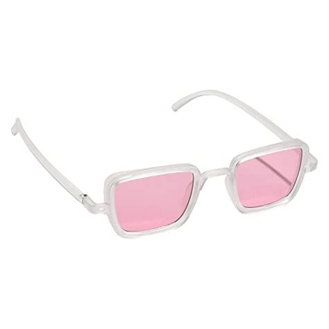 Buy Haute Sauce Pink Rectangular Sunglasses for Women | Transparent ...