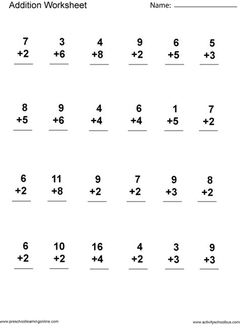 First Grade Math Worksheets 的图像结果