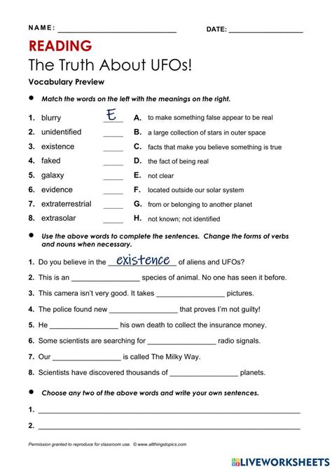 Image result for Alien Worksheet