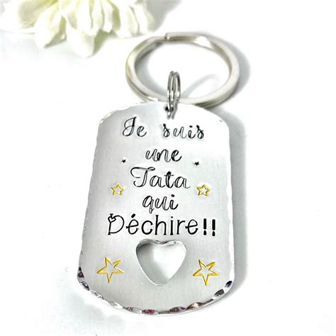 Gift French Aunty, French Keychain - Etsy