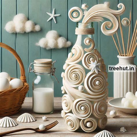 Swirls Bottle Decoration Ideas, Bottle Craft Ideas