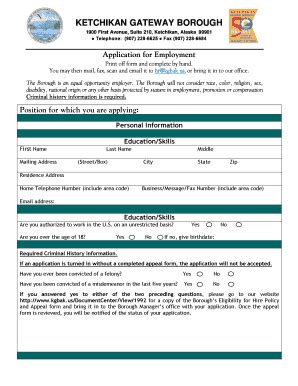 Fillable Online Ketchikan Gateway Borough, AK - Official Website ...