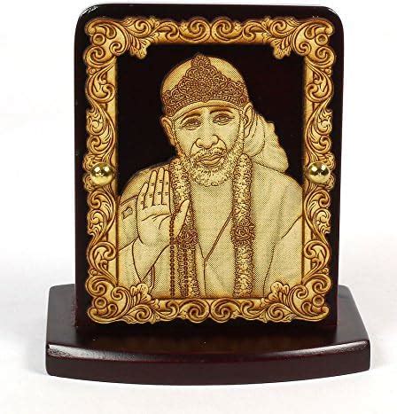 Eknoor Wooden Super Carving Sai Baba ji Idol with japa mala (Prayer ...