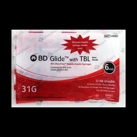 BD INSULIN U40 31G 10's Price, Uses, Side Effects & Substitutes | Medkart