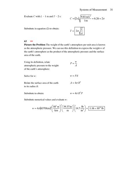 Physics Material - Systems of Measurement 31 Evaluate C with L = 1 m ...