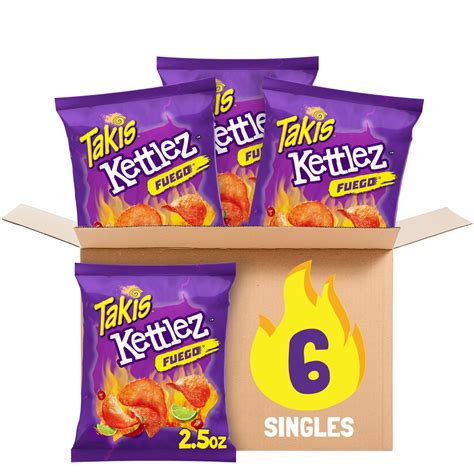 Buy Takis Kettlez Fuego Spicy Potato Chips, Hot Chili Pepper Lime ...