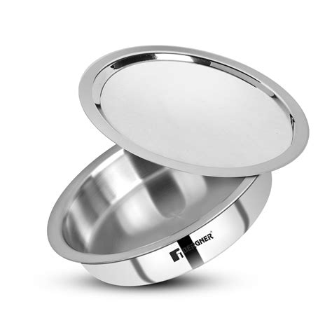 Buy Bergner Argent TriPly Stainless Steel 22 cm Lagdi with Stainless ...