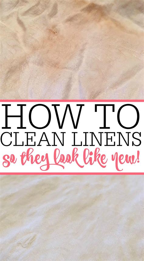 Cleaning Linens So They Look Like New Again | Clean linen, Deep ...
