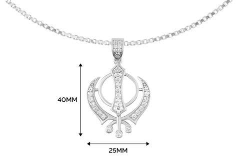 Regal Khanda Pendant with Chain From Orionz Jewels