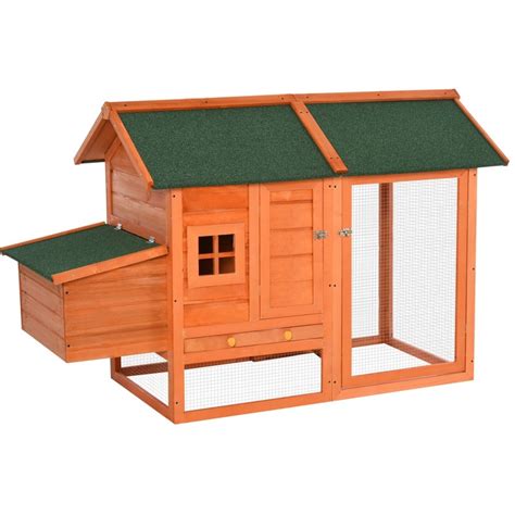 PawHut 67 Wooden Chicken Coop Outdoor Chicken House | Ubuy India