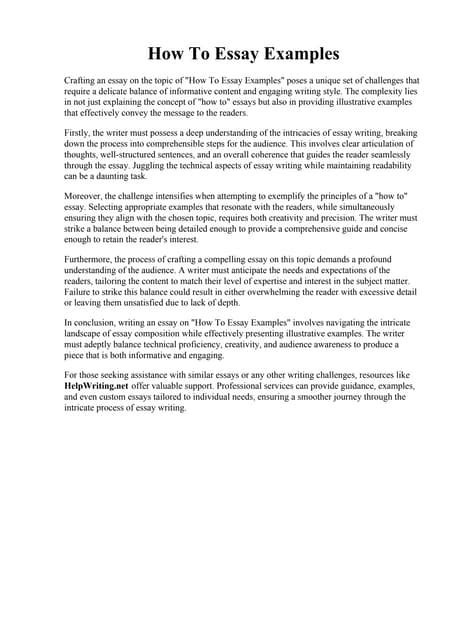 Image result for How to Essay Examples