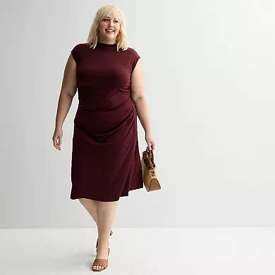 Plus Size Nine West Mock Neck Knit Dress