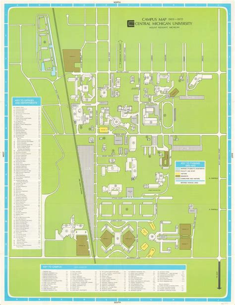 Campus Map Central Michigan University - Curtis Wright Maps