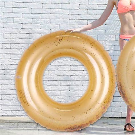 Buy Vermo Gold Glitter Swim Ring for Pool Beach Lake Glitter Pool ...