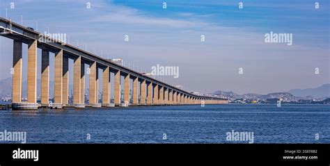 The Rio-Niterói Bridge, a section of the BR-101 over Guanabara Bay between the cities of Rio de Jane