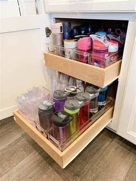 Organized Beverage Cabinet for Grab-and-Go Convenience
