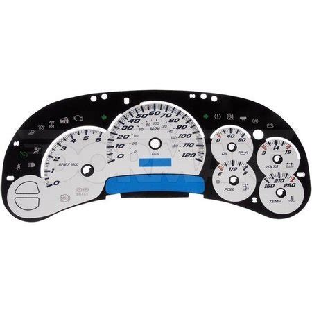 Motormite Instrument Cluster Upgrade Kit- White W/, 10-0103B 10-0103B ...