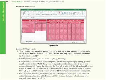 Excel Module 4 的图像结果
