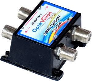 optik vision gold Tap Off 2 Way for Cable tv T-2{ Pack of 4 } Media ...