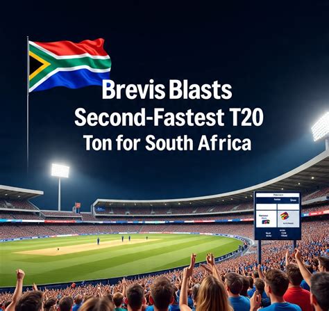 Dewald Brevis Hits 2nd Fastest T20 Hundred for South Africa You Won’t ...