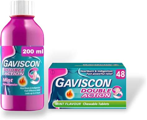 Gaviscon Double Action Mint Chewable Tablets 48pk India | Ubuy
