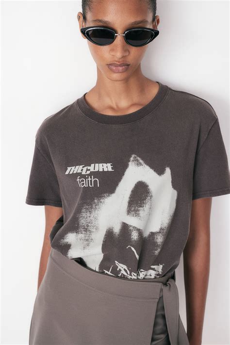- Printed T-shirt - Dark grey marl/The Cure - Ladies | H&M IN