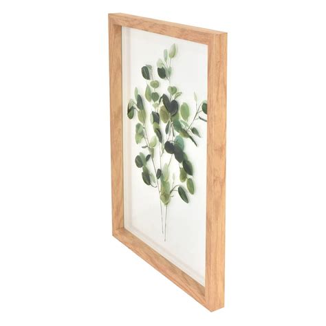 Glass Framed Leaves Print Wall Art 11x14 | At Home