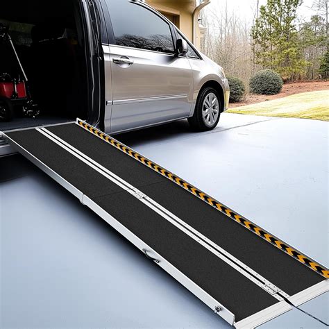 Portable Ramp 10FT, Anti-Slip Aluminum Folding Handicap Ramp Wheel ...