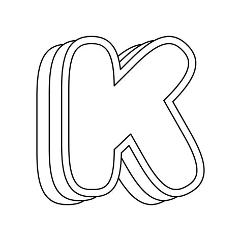 Letter K In Bubble Letters