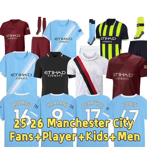 MAN CITY Soccer Uniforms For Teams HAALAND Collection Kits MarmouSh ...