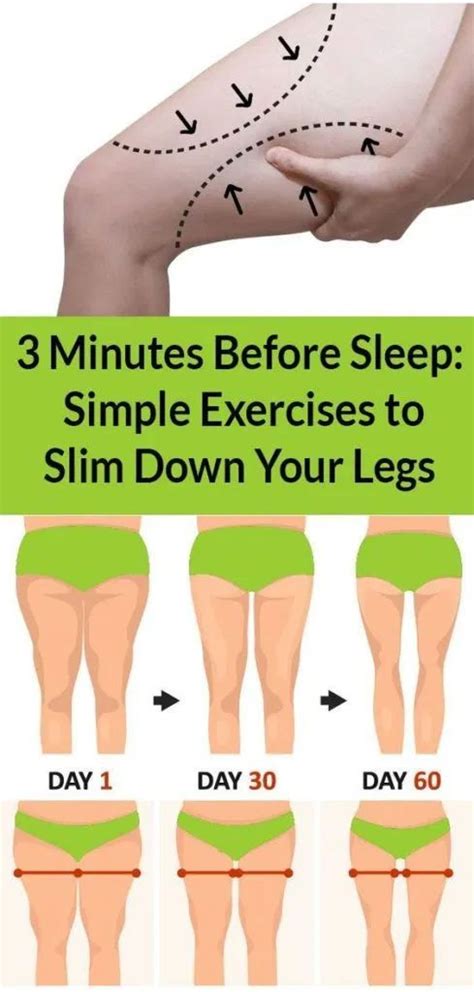 3 Minutes Before Sleep: Simple Exercises to Slim Down Your Legs in 2020 ...