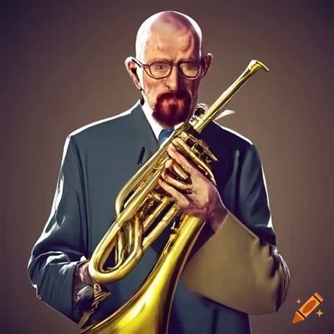 Pop culture reference with a brass instrument