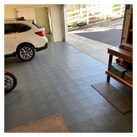 Swisstrax 12-in x 12-in Diamond Polypropylene Interlocking Garage Floor ...