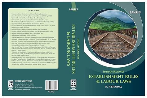 Bahri's Indian Railway Establishment Rules & Labour Laws 2024 : Amazon ...