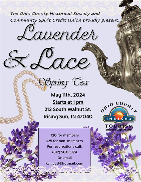 Lavender & Lace Spring Tea, 212 S Walnut St, Rising Sun, IN, United ...