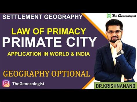 Concept of Primate City and Rank-Size Rule- 1 Video Lecture - Geography ...