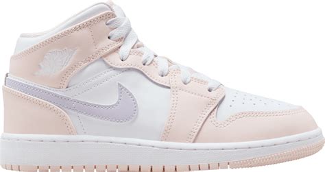 Nike Air Jordan 1 Mid GS - Pink Wash/White/Violet Frost • Price