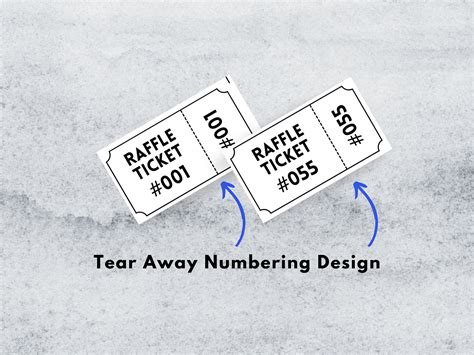 Printable Numbered Raffle Ticket Enter to Win Tickets With Numbers 1 to ...